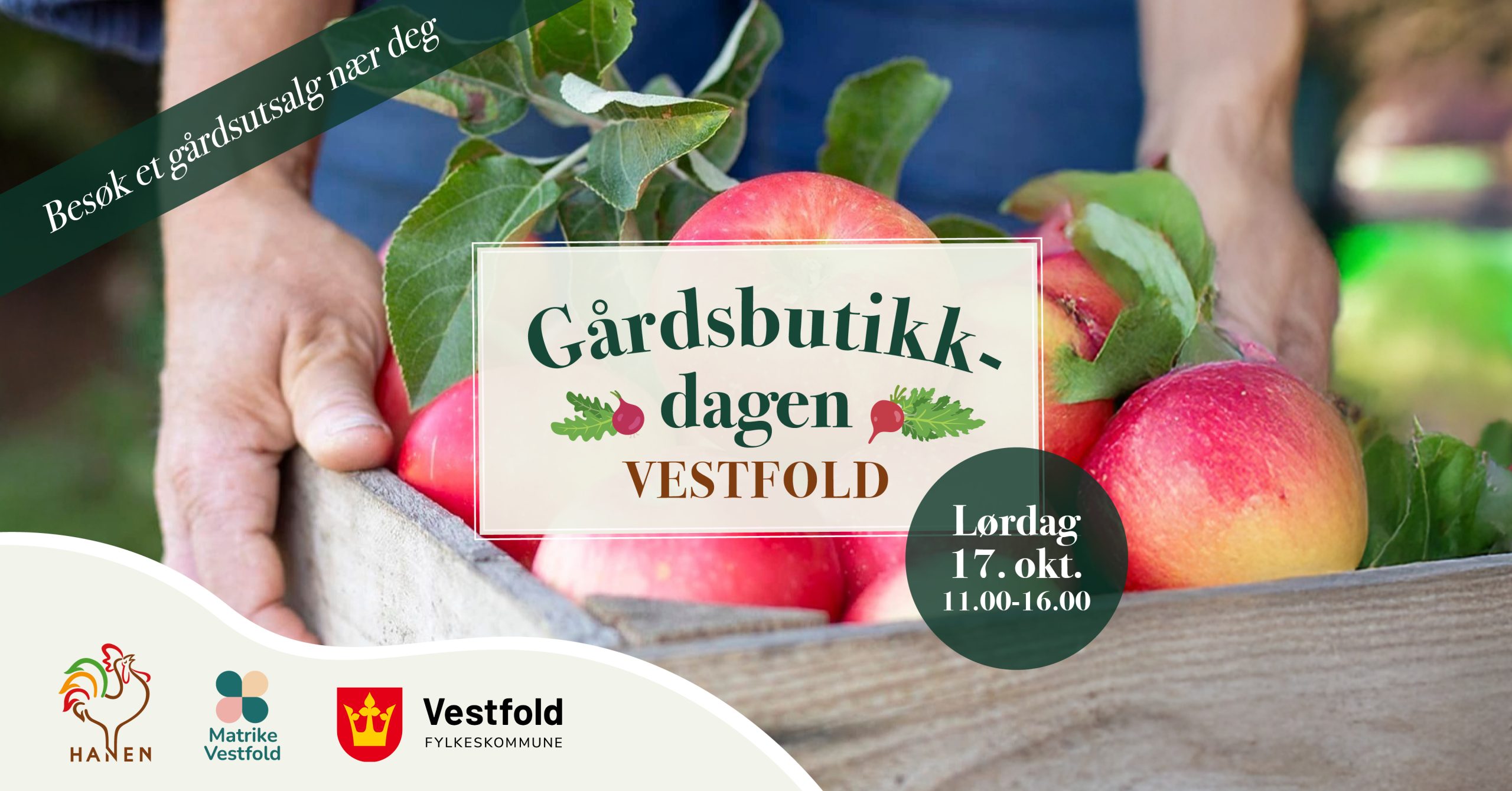 Gårdsbutikkdagen i Vestfold. Arrangeres 17.oktober kl.11-16